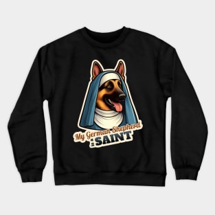 German Shepherd Nun Crewneck Sweatshirt